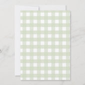 Lemon Gingham 3e verjaardagsuitnodiging Kaart (Achterkant)