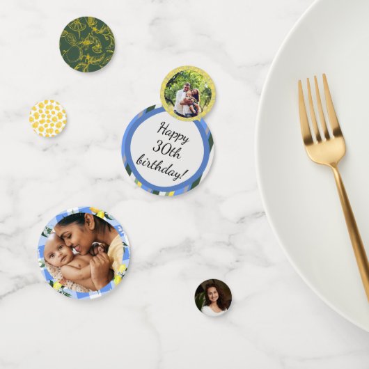 Lemon Gingham en Blue Summer Confetti (Groep)