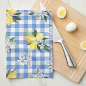 Lemon Gingham voor Summer Kitchen Decor Theedoek (Quarter Fold)