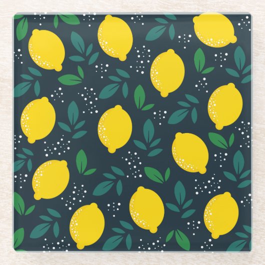 Lemon Glazen Onderzetter (Voorkant)