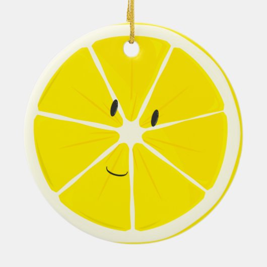 Lemon glimlachen | Versiering Keramisch Ornament (Achterkant)