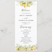 Lemon Green Citrus Wedding Programma (Voorkant)