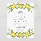 Lemon Green ENGAGEMENT PARTI Invitation (Devant)