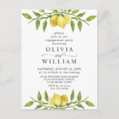 Lemon Green ENGAGEMENT PARTI Invitation (Devant)