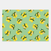 Lemon Green Gingham Inpakpapier Vel (Voorkant)