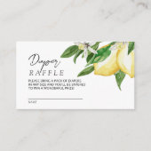 Lemon Greenery Baby Diaper Raffle Enclosure Card Informatiekaartje (Voorkant)
