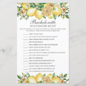 Lemon Greenery Bachelorette Scavenger Hunt Game (Voorkant)