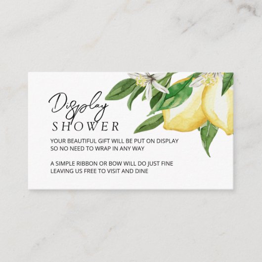 Lemon Greenery Display Shower Enclosure Kaart (Voorkant)