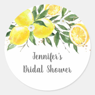 Lemon Greenery Gold Vrijgezellenfeest Ronde Sticker