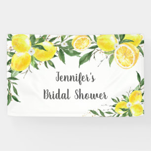 Lemon Greenery Gold Vrijgezellenfeest Spandoek