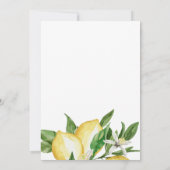 Lemon Greenery Modern Wedding Kaart (Achterkant)
