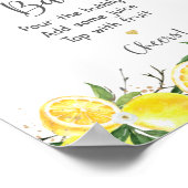 Lemon Groene Goud Bruiloft Mimosa Bar Poster (Hoek)
