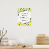 Lemon Groenery Gouden Bruiloftsontvangst Poster (Keuken)