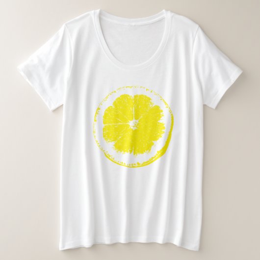 Lemon Grote Maat T-shirt (Design voorkant)
