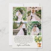 Lemon Grove 5 foto bruiloft Bedankkaart (Voorkant)