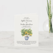 Lemon Grove Programme de mariage rural italien (Devant)