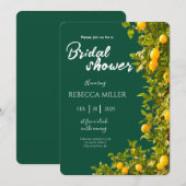 Lemon Grove Romance douche nuptiale Invitation (Devant / Derrière)