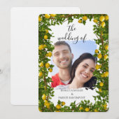 Lemon Grove Romance Faire-part de mariage (Devant / Derrière)