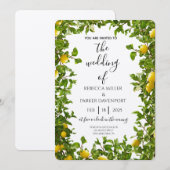 Lemon Grove Romance Faire-part de mariage (Devant / Derrière)