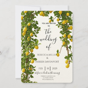 Lemon Grove Romance huwelijksuitnodiging Kaart