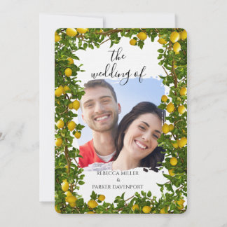 Lemon Grove Romance huwelijksuitnodiging Kaart