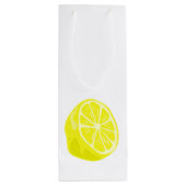 Lemon Half Gift Bag Wijn Cadeautas (Achterkant)