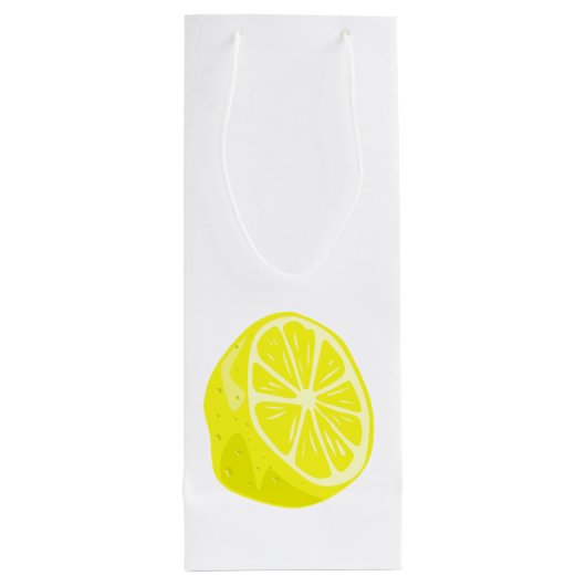 Lemon Half Gift Bag Wijn Cadeautas (Achterkant)