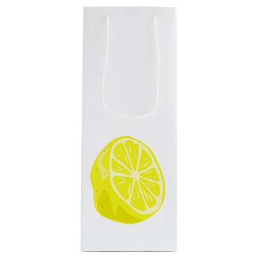 Lemon Half Gift Bag Wijn Cadeautas (Voorkant)