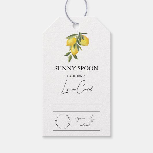 Lemon Hang Label Cadeaulabel (Voorkant)