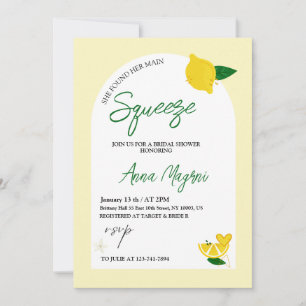 Lemon heeft haar grote squeeze bruidsdouche kaart