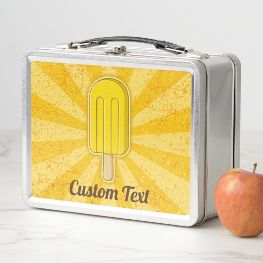 Lemon Ice Cream Stick Metal Lunch Box (In situ)