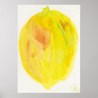 Lemon in het wit poster