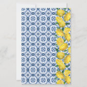 Lemon Italian blue Tile Recipe dividers (Achterkant)