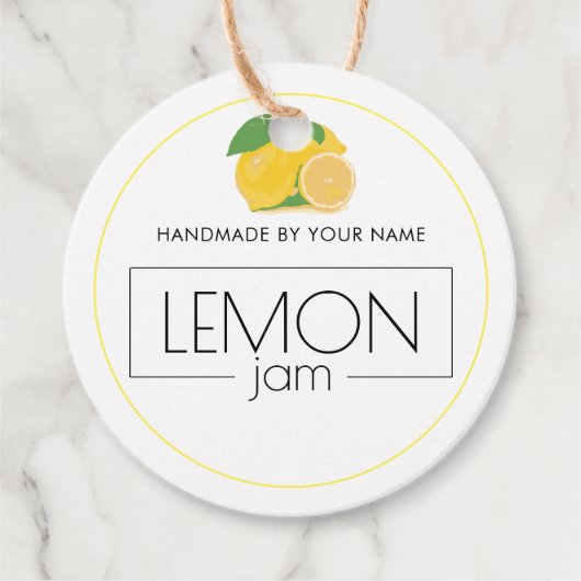 Lemon Jam Eigen productlabel Ophangen Labels (Voorkant)