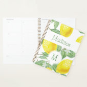 Lemon Jaune Fruit Amusement Monogramme Tendance (Devant avec enveloppe)