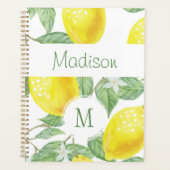 Lemon Jaune Fruit Amusement Monogramme Tendance (Devant)