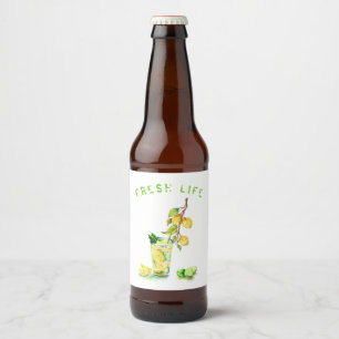 Lemon Juice Cool Drink Lemonade Summer Party Bier Etiket