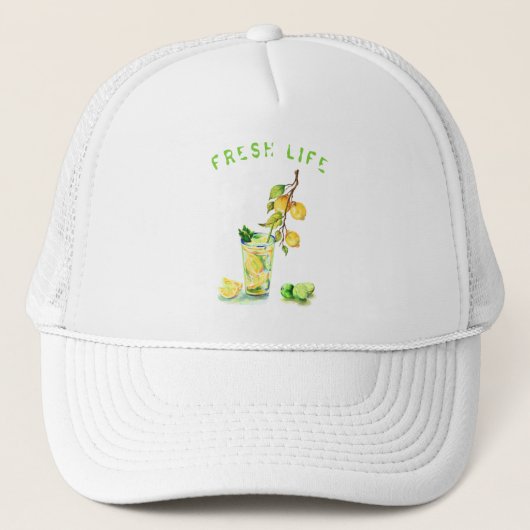 Lemon Juice Cool Drink Lemonade Trucker Hat Pet (Voorkant)