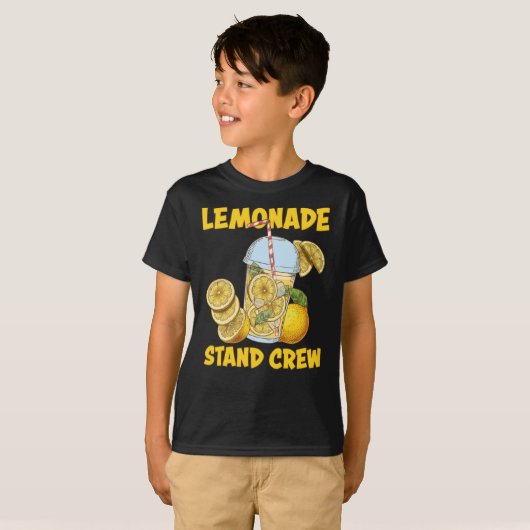 Lemon Juice Summer Refreshing Lemon stand Crew T-shirt (Voorkant volledig)