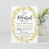 Lemon krans Waterverf repetitie uitnodiging (Staand voorkant)