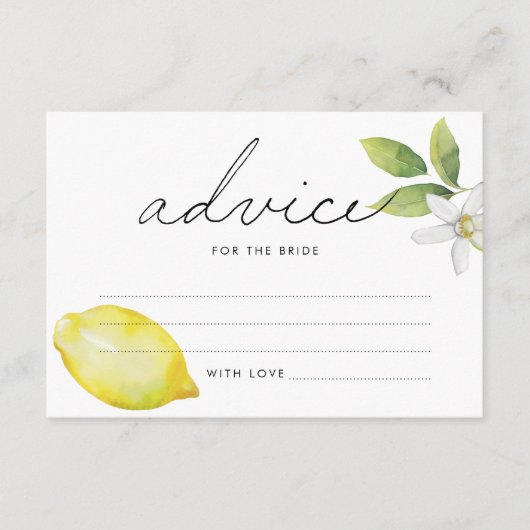 Lemon, Leaves & Floral Advice Kaart (Voorkant)