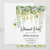Lemon Leaves Retirement Party Invitation (Devant / Derrière)