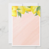 Lemon Lemonade 1er anniversaire Invitation (Dos)