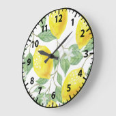Lemon Lemons Summer Fruit Yellow Wall klok (Hoek)