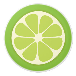 Lemon Lime Green Juicy Summer Citrus Fruit Slice Keramische Knop