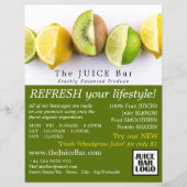 Lemon, Lime & Kiwi, Juice Bar Advertising Flyer (Voorkant)