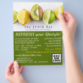 Lemon, Lime & Kiwi, Reclame voor sapbar Flyer (Hand)