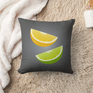 Lemon & Lime Throw Pillow – Modern Citrus Accent Kussen