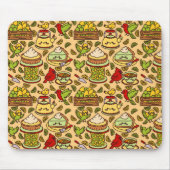 Lemon & Lime Twitter patter mouse pad Muismat (Voorkant)
