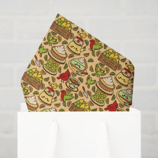 Lemon & Lime Twitter pattern tissue paper Tissuepapier (Cadeauzakje)